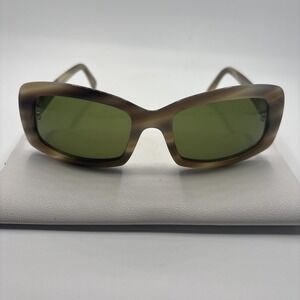 MORGENTHAL FREDERICS CARMEN 920 BROWN MARBLE AUTHENTIC SUNGLASSES  56-20 #C282